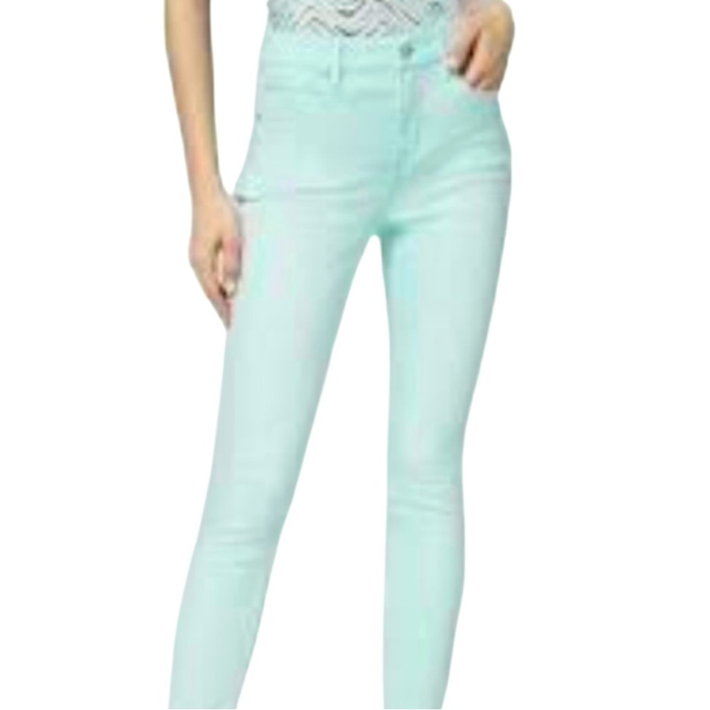 WHBM The Skinny Ankle Size 8S 5 Pocket Stretch Jean in Iced Mint